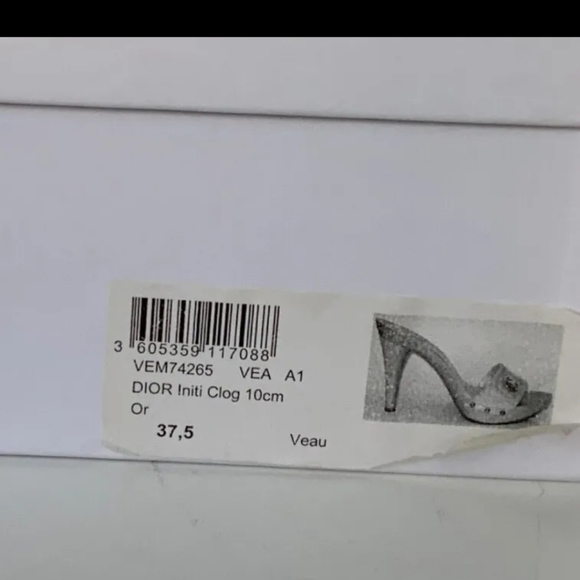 Authentic Dior Clog Gold Heels size 7.5 - Picture 9 of 9